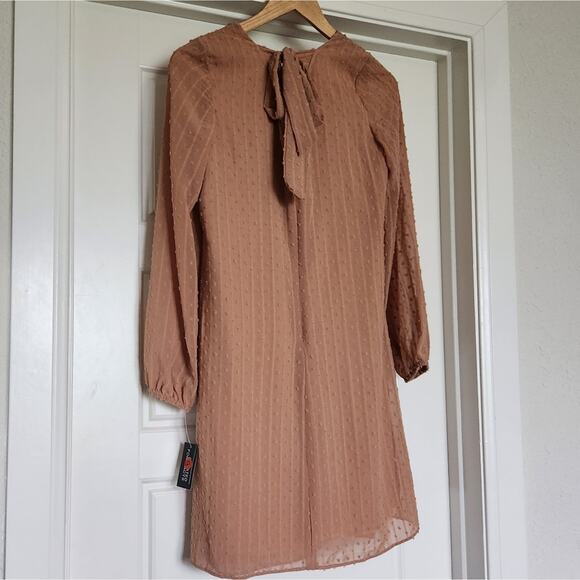 INC International Concepts Hazel Wood Long Sleeve Shift Dress - NWT - Size XS - Picture 6 of 8